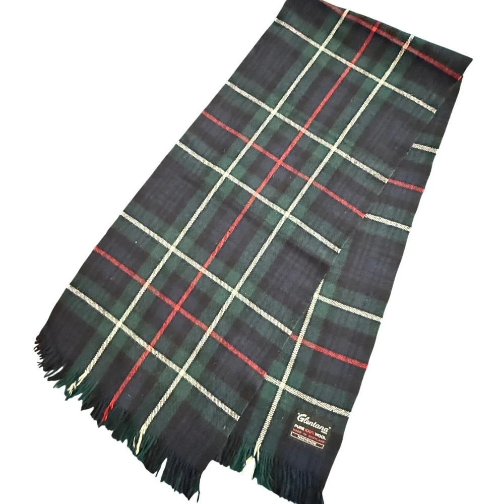 Glentana MacKenzie Tartan Scarf Bundle 3 Scottish‎ Plaid Lot Wool